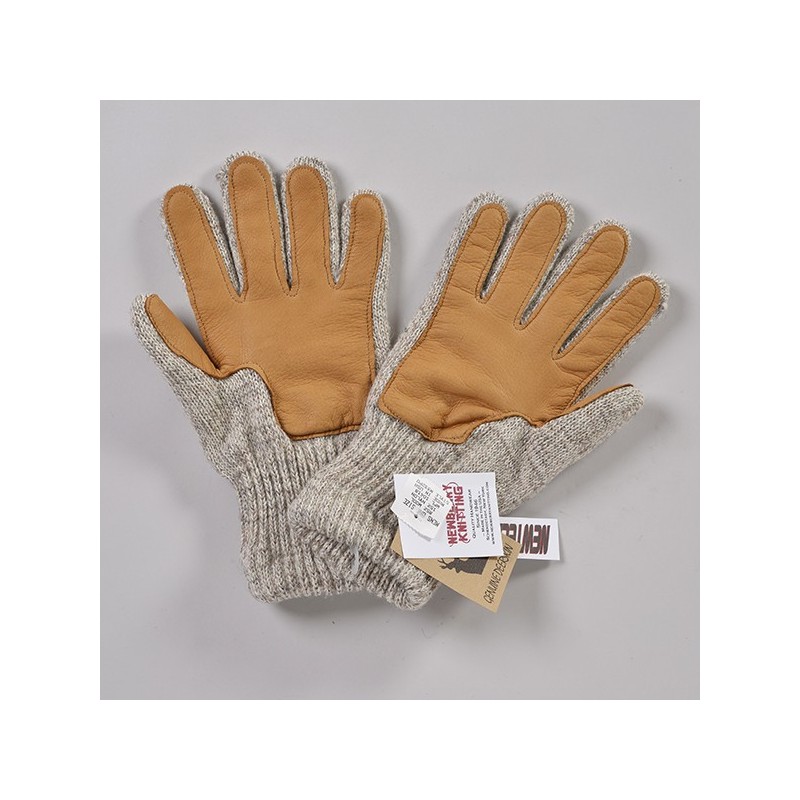 lined ragg wool Glove with Deerskin Palm ⎟