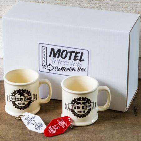 PORCELAIN MUG GRIZZLY BEAR MOTEL - Made in USA