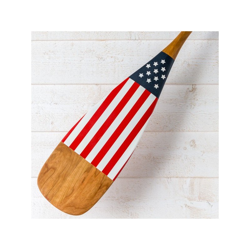 Artisan Painted Paddle Stars and Stripes made in USA