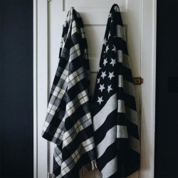 American Flag Wool Throw by FARIBAULT made in USA