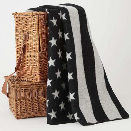 American Flag Wool Throw by FARIBAULT made in USA