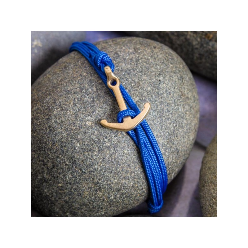 Bracelet Ancre cordon bleu  CAPE CLASP - made in USA