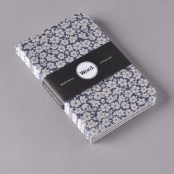 Blue Floral and Skulls NOTEBOOK - 3 Pack