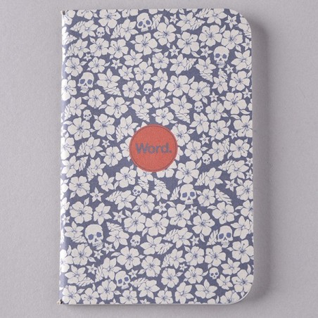 Blue Floral and Skulls NOTEBOOK - 3 Pack