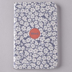 Blue Floral and Skulls NOTEBOOK - 3 Pack