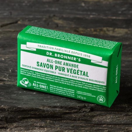 Pain de savon 140g. Amande  - Dr. Bronner's - Made in USA