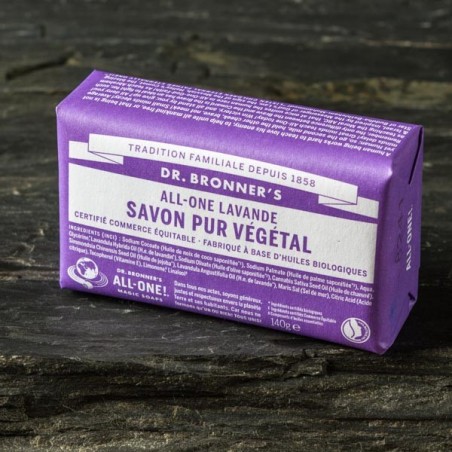 Pain de savon 140g. Lavande  - Dr. Bronner's - Made in USA