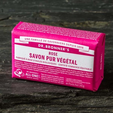 Pain de savon 140g. Rose  - Dr. Bronner's - Made in USA