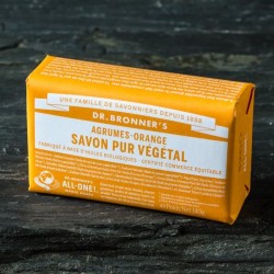 Pain de savon 140g. Agrumes Orange  - Dr. Bronner's - Made in USA