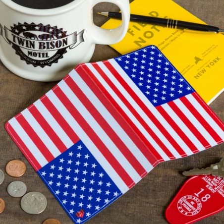Stars and Stripes Passport Holder - Made in USA