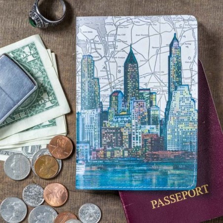 NYC Skyline Passport Holder - Made in USA