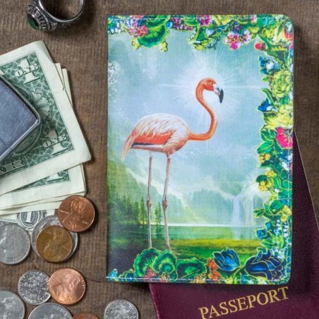 Flamingo Rainbow Paradise Passport Holder - Made in USA