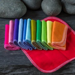 12 Lingettes réutilisables multicolore en coton - Marleys Monsters - Made in USA