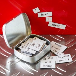 Boîte de mots magnétiques. Théme HOPE – Made in USA