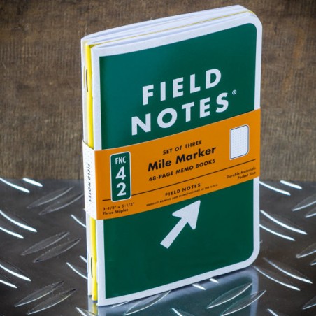 Pack 3 carnets FIELD NOTES Mile Marker - Made in USA