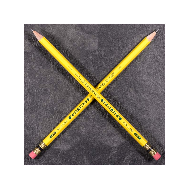 CRAYON GOMME GENERAL'S PENCIL boite de 12 made in USA