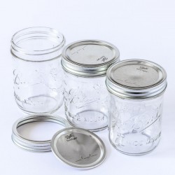 Bocal Mason Jar Wide Mouth  -  16 oz - made in USA