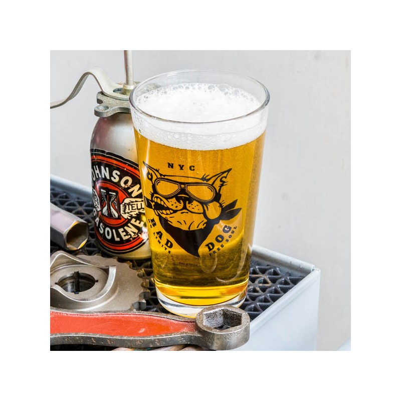 Verre à bière Bad Dog NYC 16oz (470ml) Made in USA