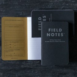 Pack de 3 carnets FIED NOTES Black - Made in USA