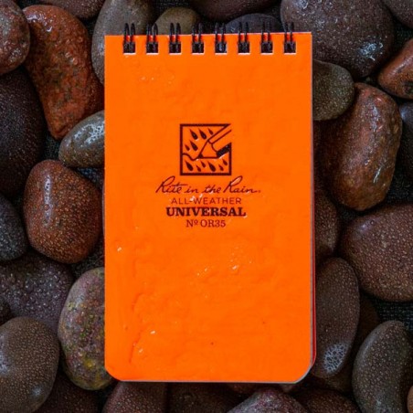 Notebook Universal Orange Polydura RITE IN THE RAIN 3"x 5"