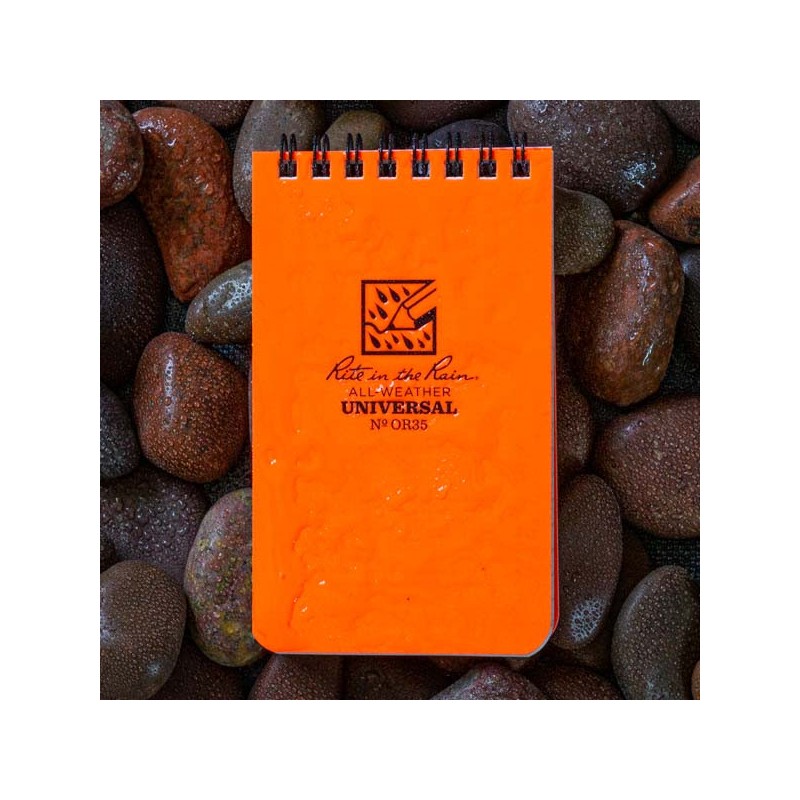 Notebook Universal Orange Polydura RITE IN THE RAIN 3"x 5"