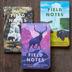 Pack 3 carnets FIELD NOTES Parcs Nationaux américains Serie A - Made in USA