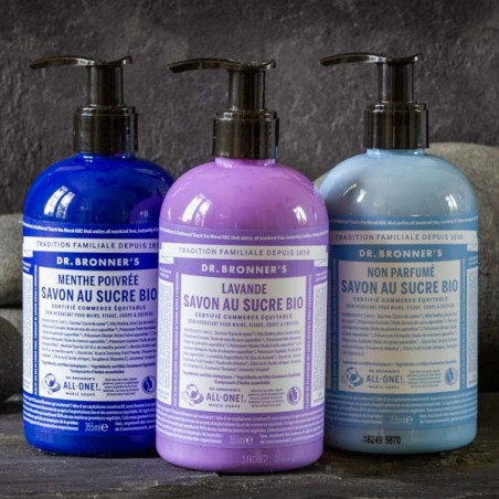 Savon Liquide au sucre Bio Menthe Poivrée - Dr. Bronner's - Made in USA