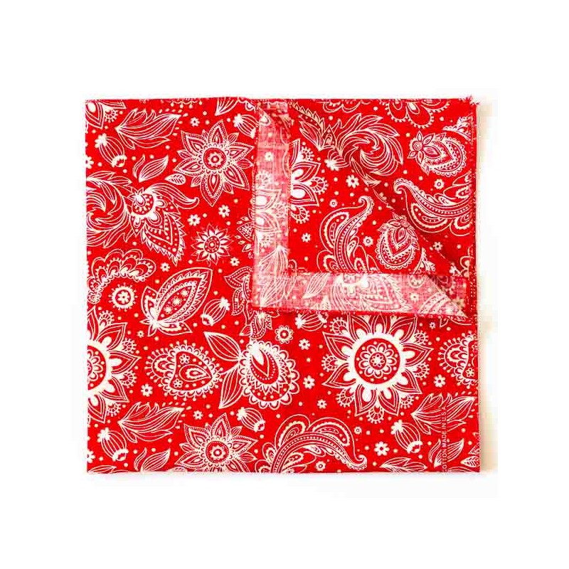 BANDANNA English Paisley red made in USA⎟