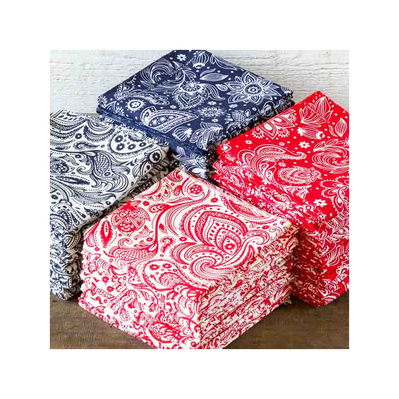 BANDANNA English Paisley blue made in USA⎟