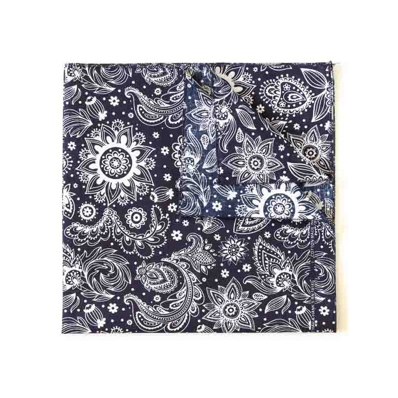 BANDANNA English Paisley blue made in USA⎟