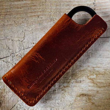 Etui peigne à barbe TAN Leather - made in USA