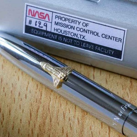 Chrome bullet Fisher Space Pen with shuttle