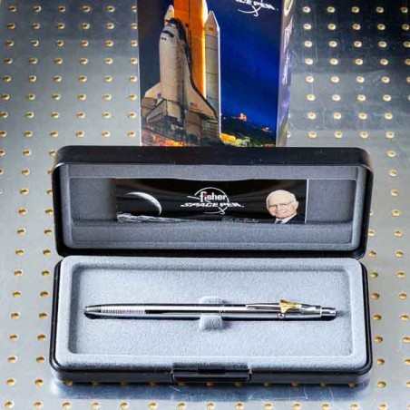 Chrome Fisher Space Pen with shuttle