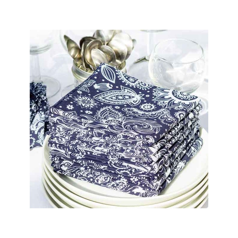 BANDANNA English Paisley blue made in USA⎟