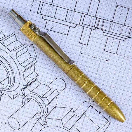 The EDK (tumbled brass) Pen by KARAS KUSTOM® made in USA