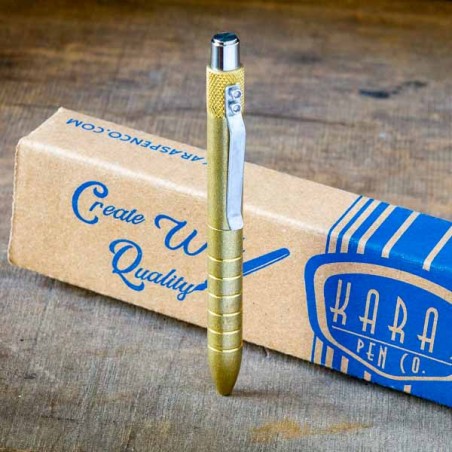 The EDK (tumbled brass) Pen by KARAS KUSTOM® made in USA