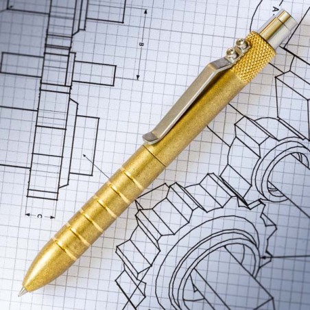 The EDK (tumbled brass) Pen by KARAS KUSTOM® made in USA