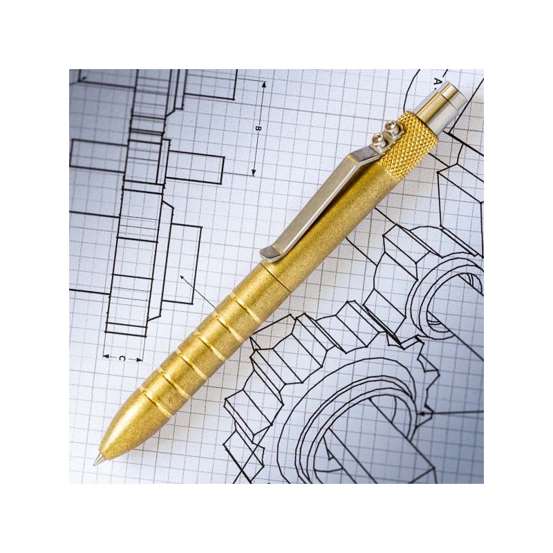 The EDK (tumbled brass) Pen by KARAS KUSTOM® made in USA