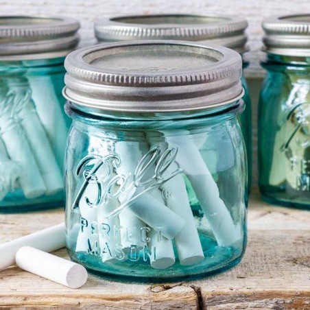 Bocal Mason Jar en verre avec poignée et couvercle - Classique - 370 ml -  Bocal Mason Jar - Creavea