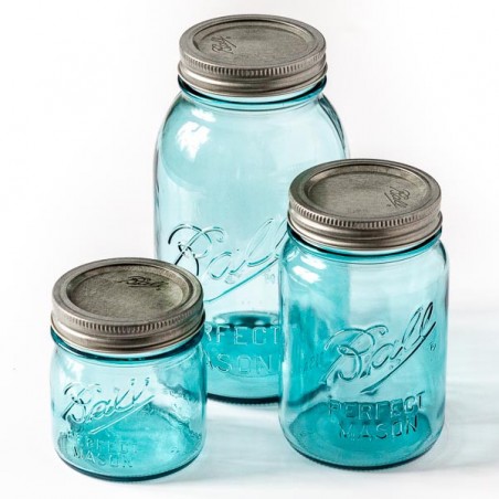 16 oz Mason Glass Jar with your choice of lid - Pint - Made In USA