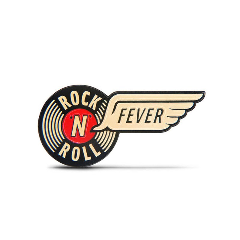 Rock N Roll Fever LABEL PIN hellcats made in USA