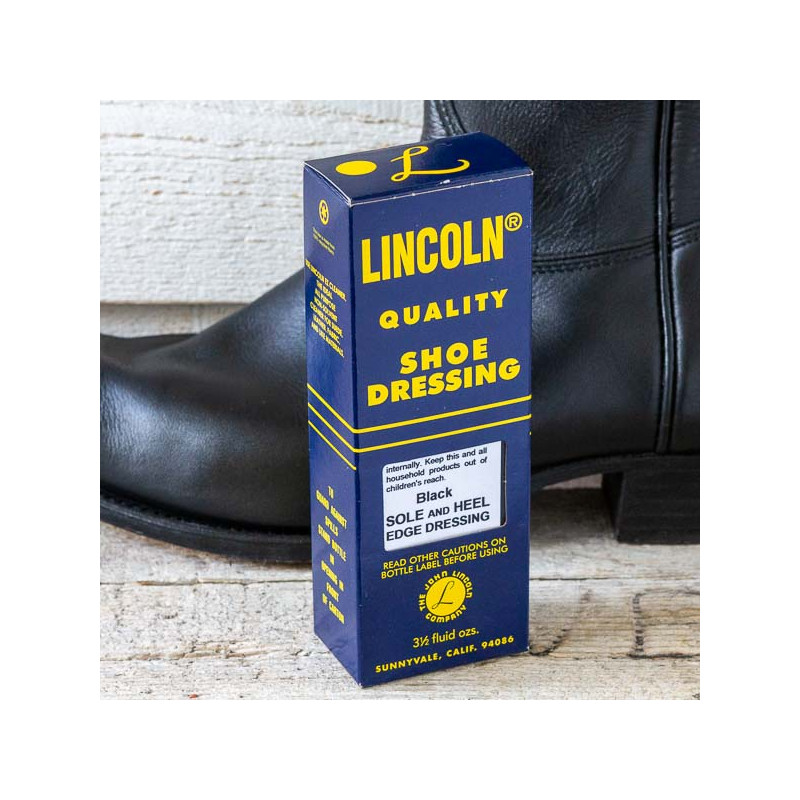 black shoe sole dressing