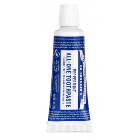 Peppermint Toothpaste Travel Size - Dr Bronner's- made in USA