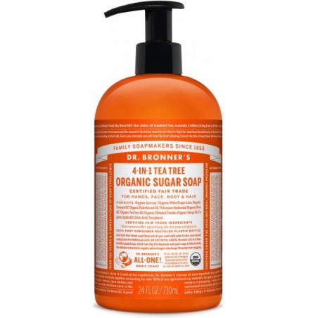 Savon Liquide au sucre Bio Arbre à Thé - Dr. Bronner's - Made in USA