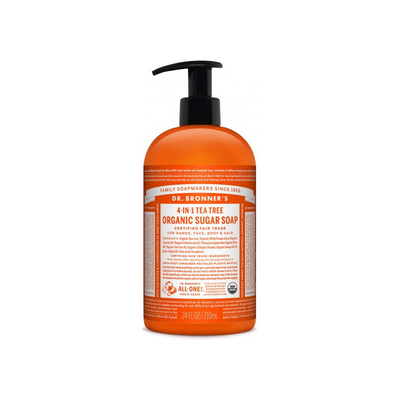 savon au sucre liquide arbre à thé DR BRONNER'S