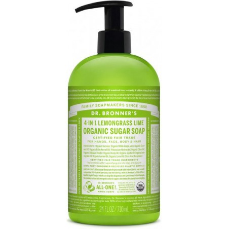 Savon Liquide au sucre Bio Citronnelle Limette - Dr. Bronner's - Made in USA