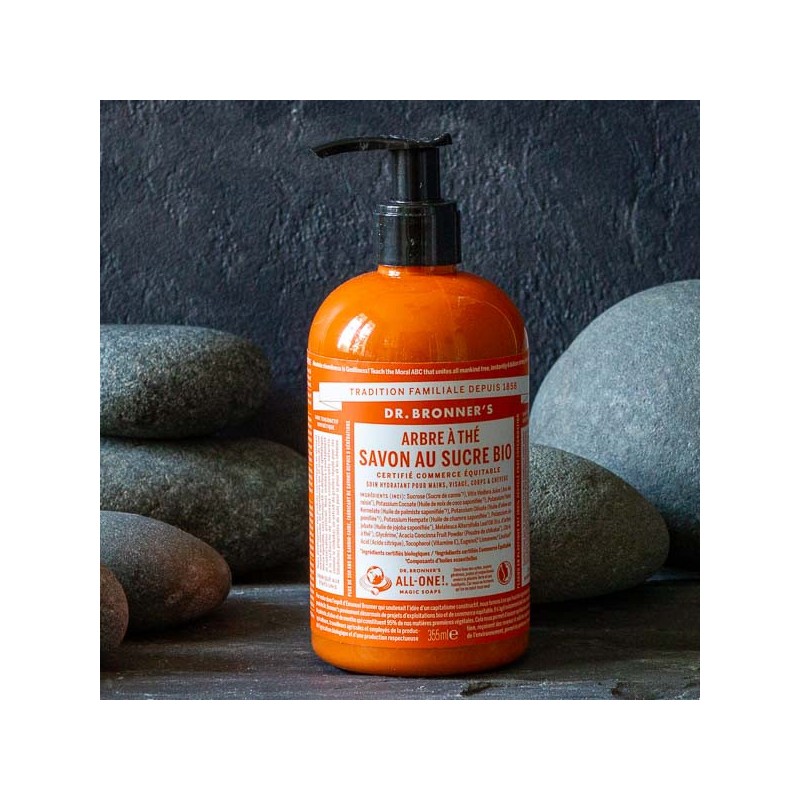 Savon Liquide au sucre Bio Arbre à Thé - Dr. Bronner's - Made in USA