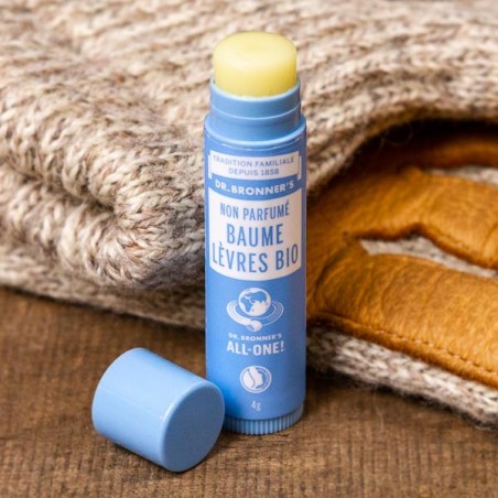 ORGANIC LIP BALMS naked - Dr Bronner's- made in USA