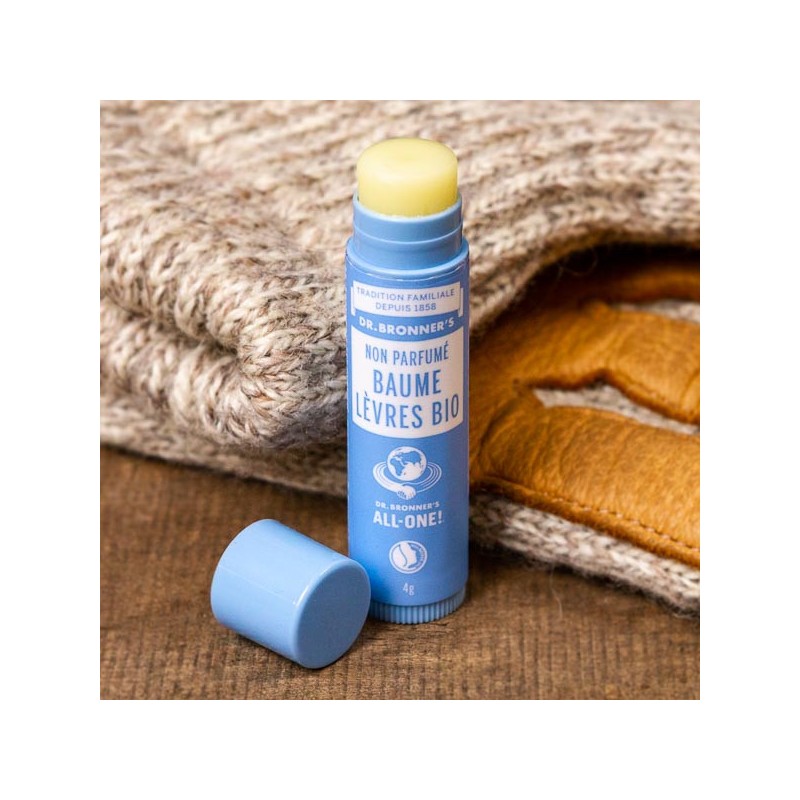 ORGANIC LIP BALMS naked - Dr Bronner's- made in USA