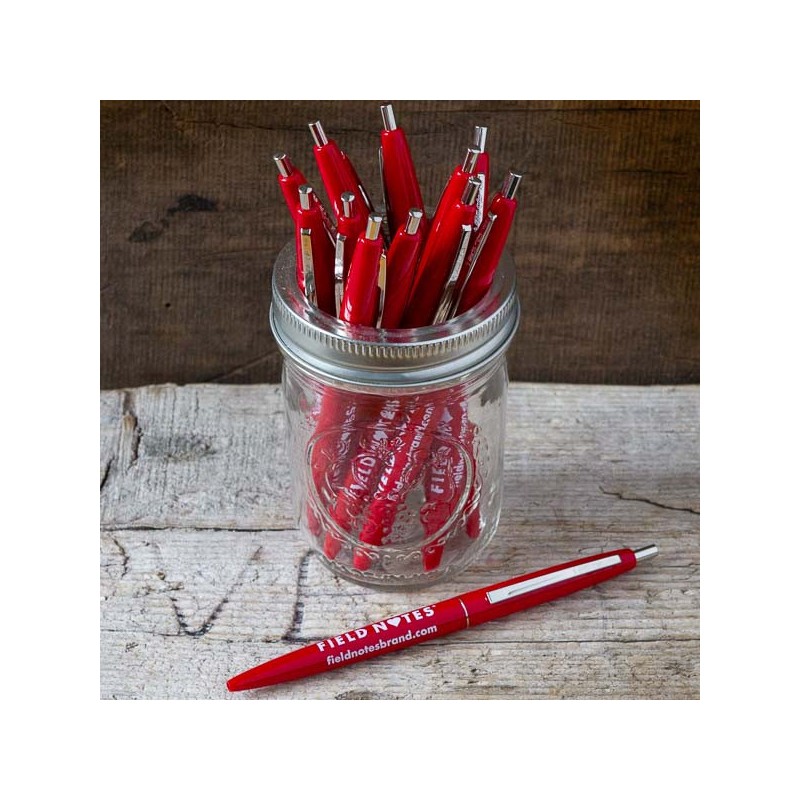 Pack de 6 Stylos rétractables FIELD NOTES Rouge  made in USA